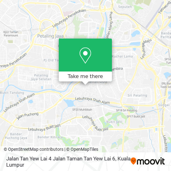 Peta Jalan Tan Yew Lai 4 Jalan Taman Tan Yew Lai 6