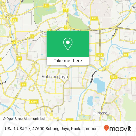 Peta USJ 1 USJ 2 /, 47600 Subang Jaya