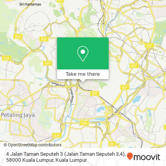 4 Jalan Taman Seputeh 3 (Jalan Taman Seputeh 3,4), 58000 Kuala Lumpur map