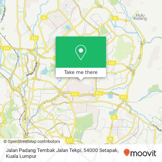 Jalan Padang Tembak Jalan Tekpi, 54000 Setapak map