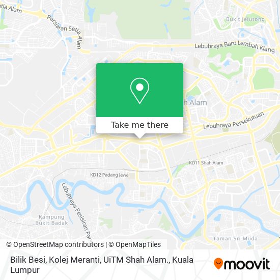 Bilik Besi, Kolej Meranti, UiTM Shah Alam. map