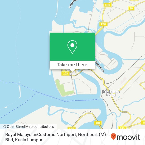 Peta Royal MalaysianCustoms Northport, Northport (M) Bhd