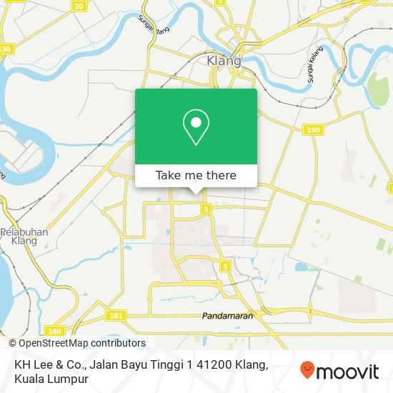 Peta KH Lee & Co., Jalan Bayu Tinggi 1 41200 Klang