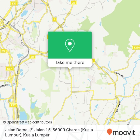 Jalan Damai @ Jalan 15, 56000 Cheras (Kuala Lumpur) map