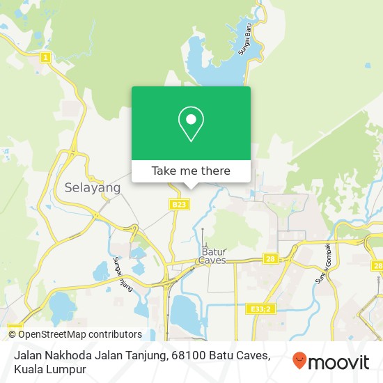 Peta Jalan Nakhoda Jalan Tanjung, 68100 Batu Caves