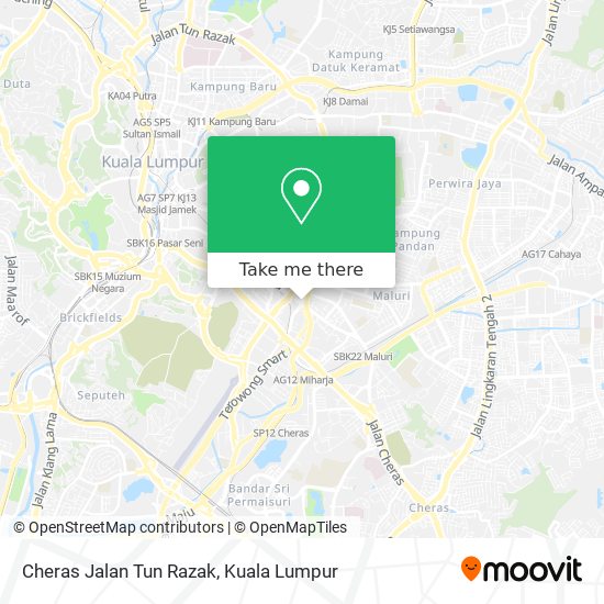 Peta Cheras Jalan Tun Razak