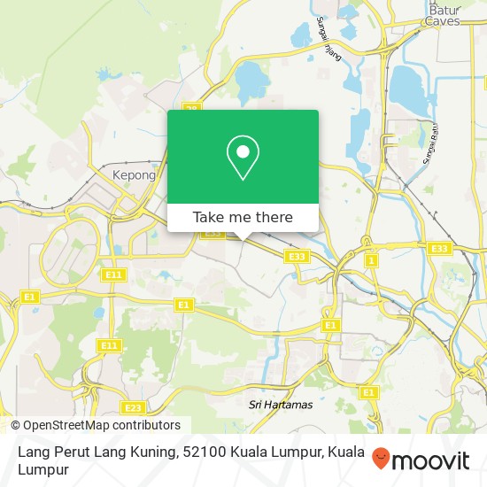 Peta Lang Perut Lang Kuning, 52100 Kuala Lumpur