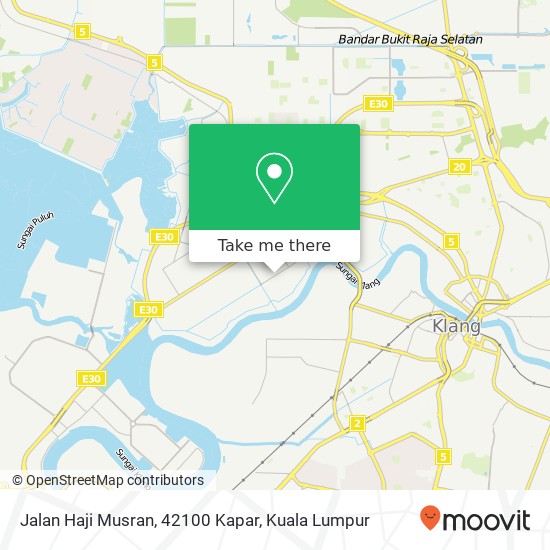 Peta Jalan Haji Musran, 42100 Kapar