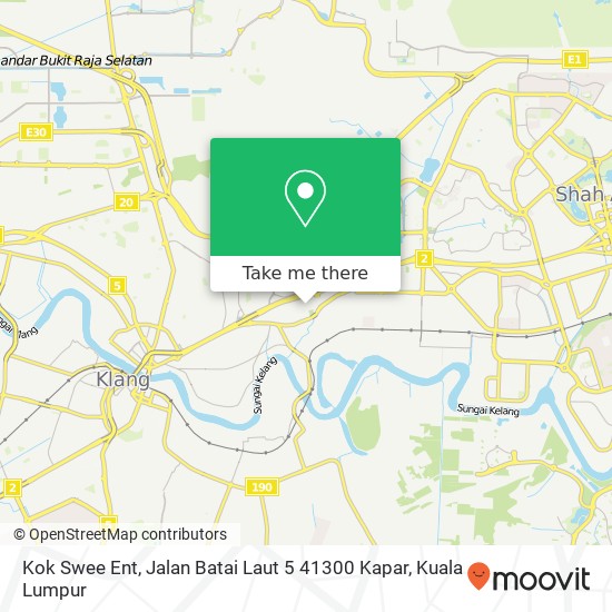 Peta Kok Swee Ent, Jalan Batai Laut 5 41300 Kapar