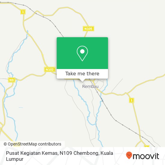 Peta Pusat Kegiatan Kemas, N109 Chembong