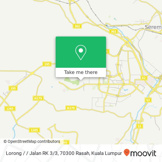 Lorong / / Jalan RK 3 / 3, 70300 Rasah map