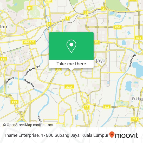 Peta Iname Enterprise, 47600 Subang Jaya