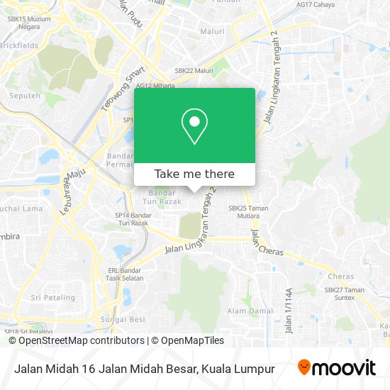 Jalan Midah 16 Jalan Midah Besar map