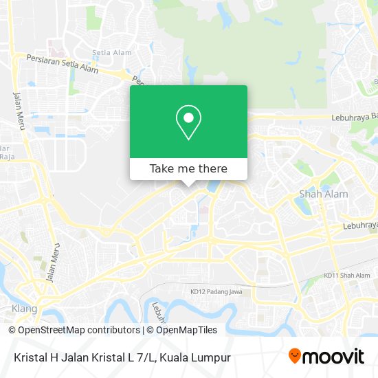 Kristal H Jalan Kristal L 7/L map