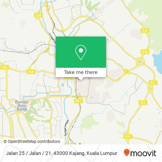 Jalan 25 / Jalan / 21, 43000 Kajang map