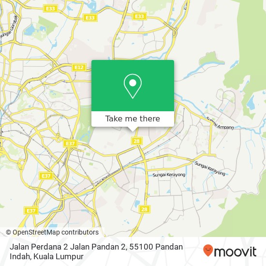 Peta Jalan Perdana 2 Jalan Pandan 2, 55100 Pandan Indah