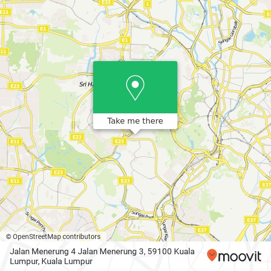 Peta Jalan Menerung 4 Jalan Menerung 3, 59100 Kuala Lumpur
