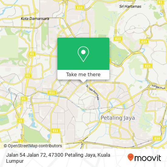 Jalan 54 Jalan 72, 47300 Petaling Jaya map