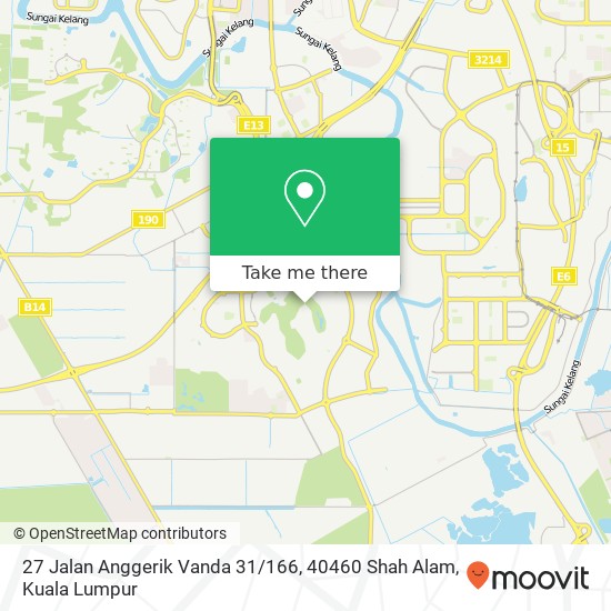 Peta 27 Jalan Anggerik Vanda 31 / 166, 40460 Shah Alam