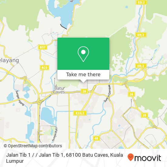Jalan Tib 1 / / Jalan Tib 1, 68100 Batu Caves map