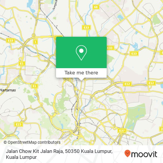 Peta Jalan Chow Kit Jalan Raja, 50350 Kuala Lumpur