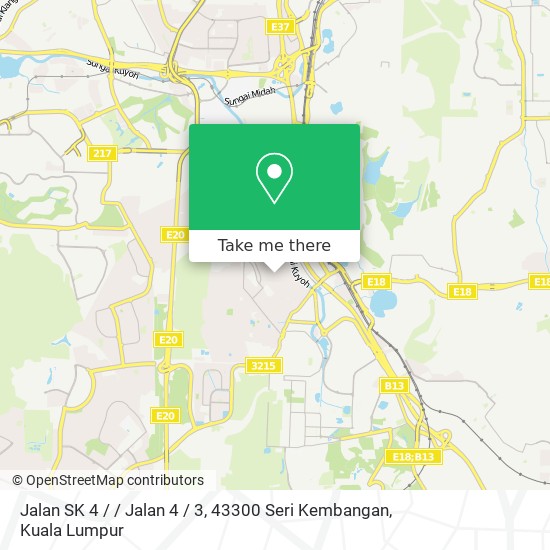 Jalan SK 4 / / Jalan 4 / 3, 43300 Seri Kembangan map