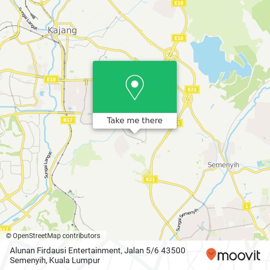 Peta Alunan Firdausi Entertainment, Jalan 5 / 6 43500 Semenyih