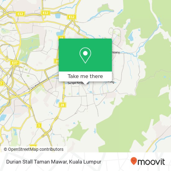 Durian Stall Taman Mawar map