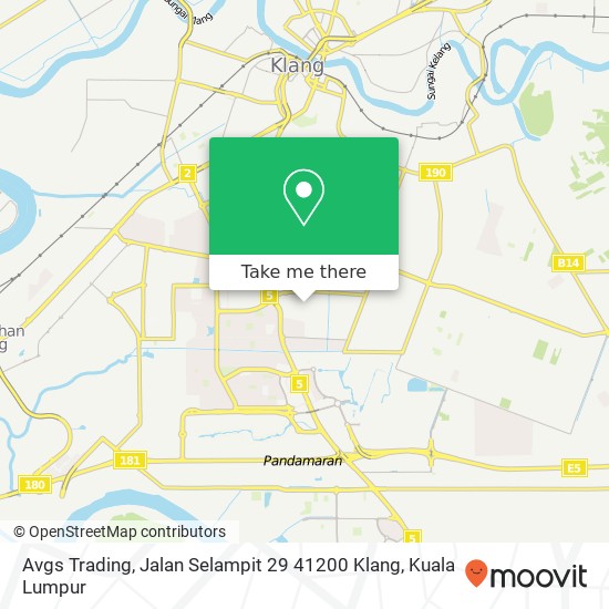 Peta Avgs Trading, Jalan Selampit 29 41200 Klang