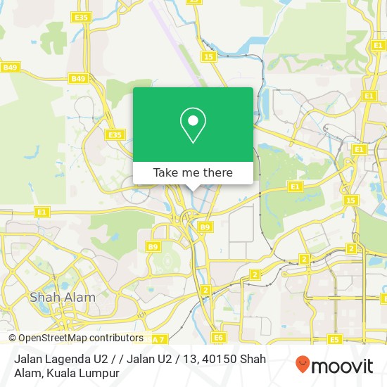 Peta Jalan Lagenda U2 / / Jalan U2 / 13, 40150 Shah Alam