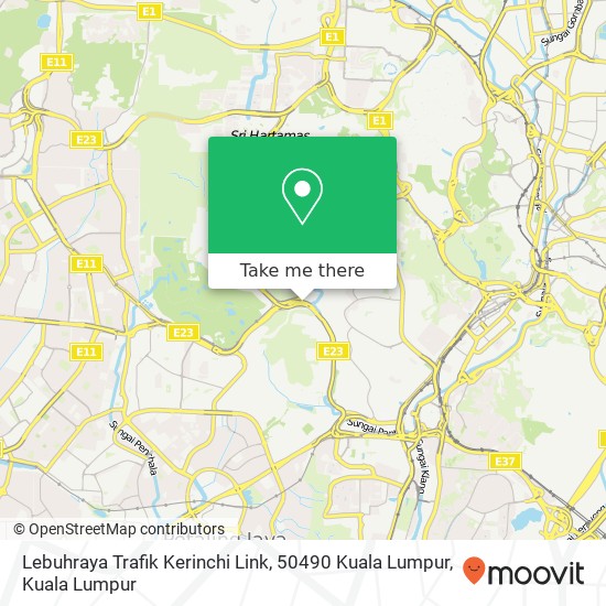 Lebuhraya Trafik Kerinchi Link, 50490 Kuala Lumpur map