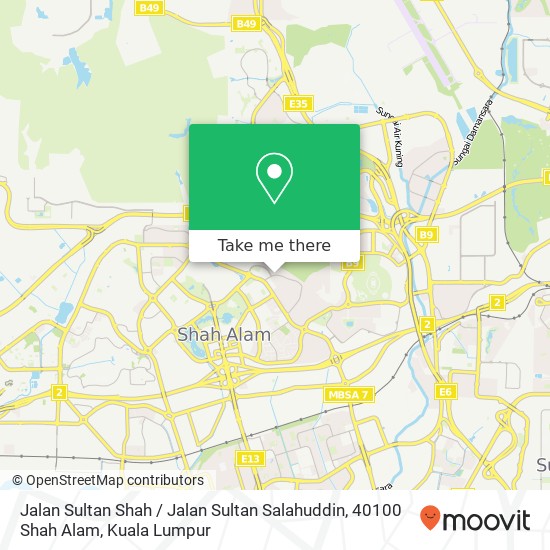 Peta Jalan Sultan Shah / Jalan Sultan Salahuddin, 40100 Shah Alam