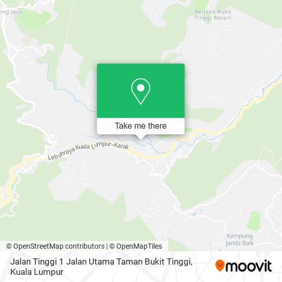 Peta Jalan Tinggi 1 Jalan Utama Taman Bukit Tinggi