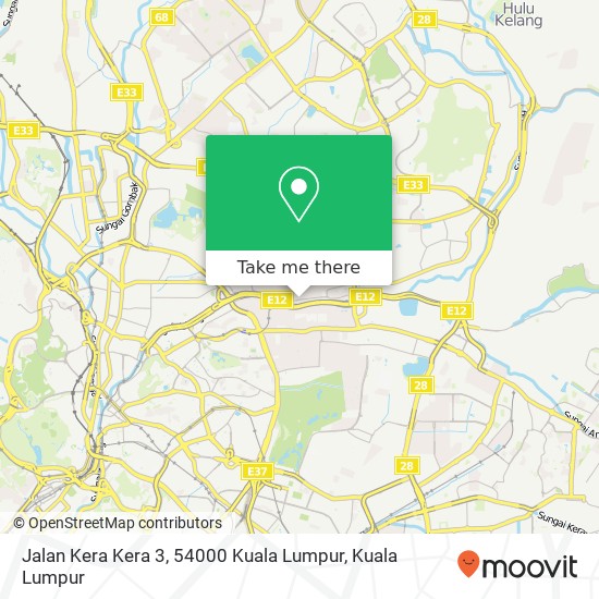 Peta Jalan Kera Kera 3, 54000 Kuala Lumpur