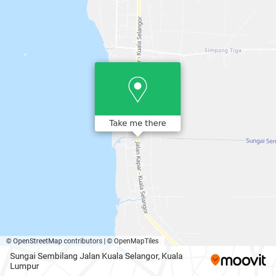 Peta Sungai Sembilang Jalan Kuala Selangor