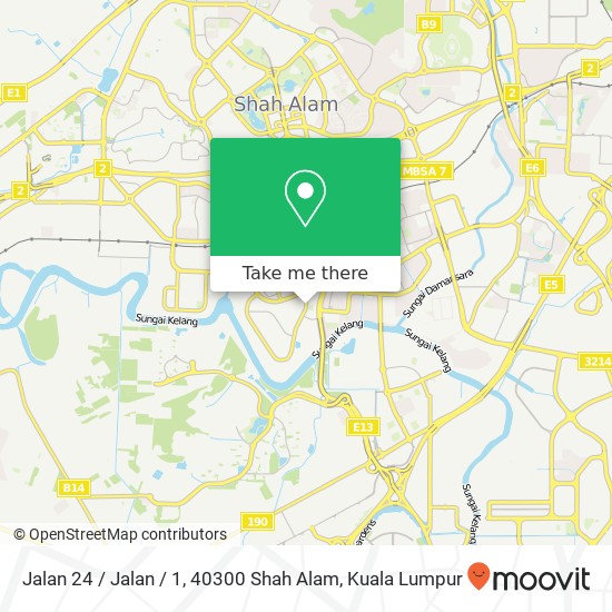 Peta Jalan 24 / Jalan / 1, 40300 Shah Alam
