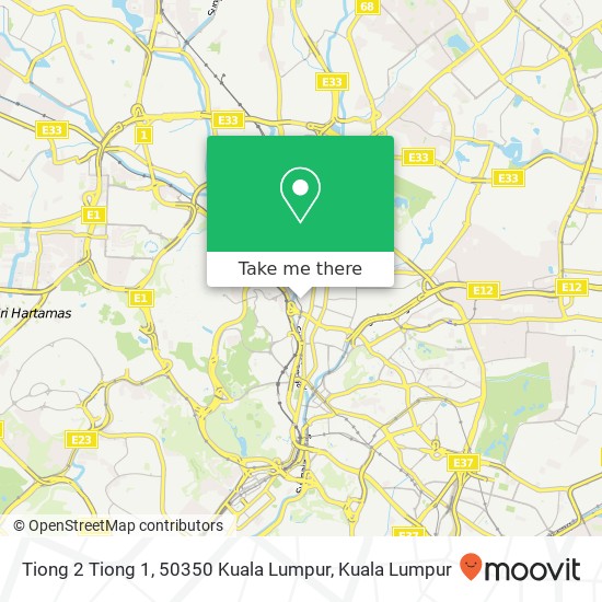 Tiong 2 Tiong 1, 50350 Kuala Lumpur map