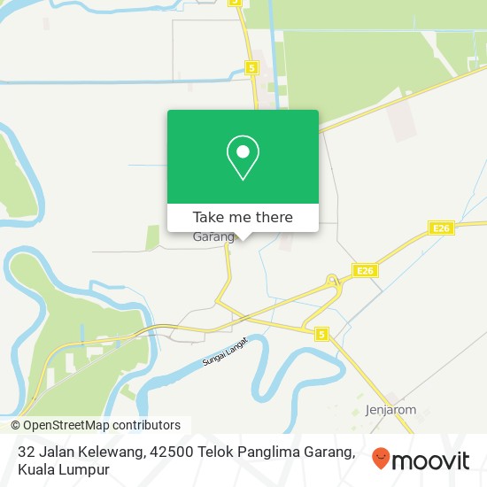 32 Jalan Kelewang, 42500 Telok Panglima Garang map