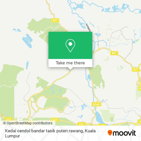 Kedai cendol bandar tasik puteri rawang map