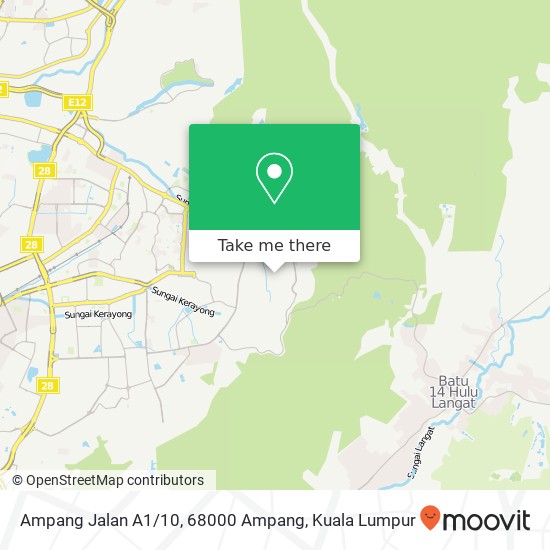 Peta Ampang Jalan A1 / 10, 68000 Ampang