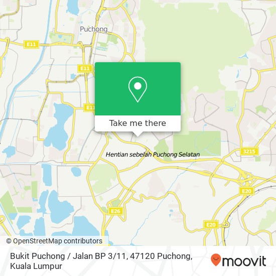 Peta Bukit Puchong / Jalan BP 3 / 11, 47120 Puchong