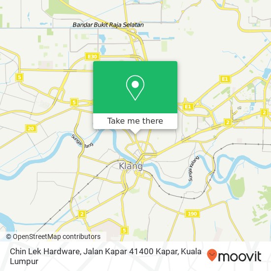 Chin Lek Hardware, Jalan Kapar 41400 Kapar map