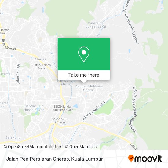 Peta Jalan Pen Persiaran Cheras