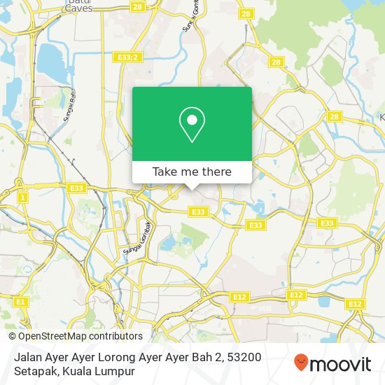 Jalan Ayer Ayer Lorong Ayer Ayer Bah 2, 53200 Setapak map