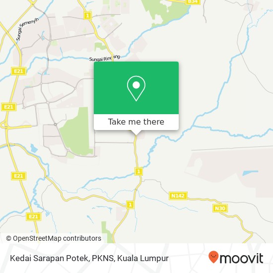 Kedai Sarapan Potek, PKNS map