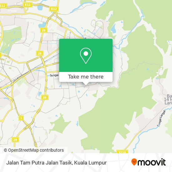 Jalan Tam Putra Jalan Tasik map