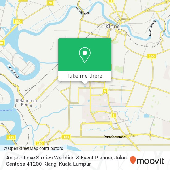 Peta Angelo Love Stories Wedding & Event Planner, Jalan Sentosa 41200 Klang