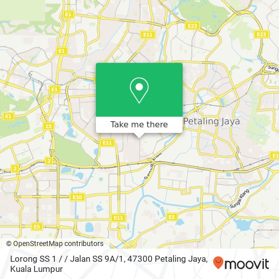 Lorong SS 1 / / Jalan SS 9A / 1, 47300 Petaling Jaya map