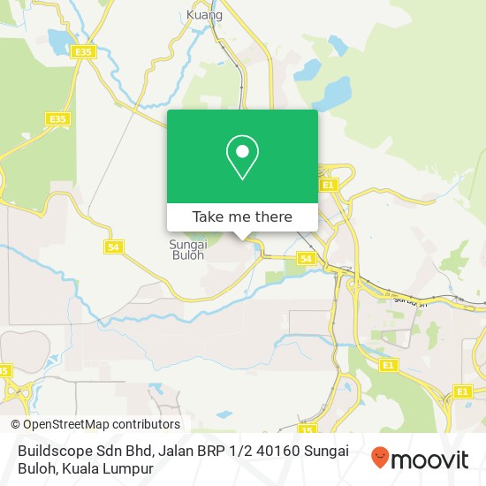 Peta Buildscope Sdn Bhd, Jalan BRP 1 / 2 40160 Sungai Buloh
