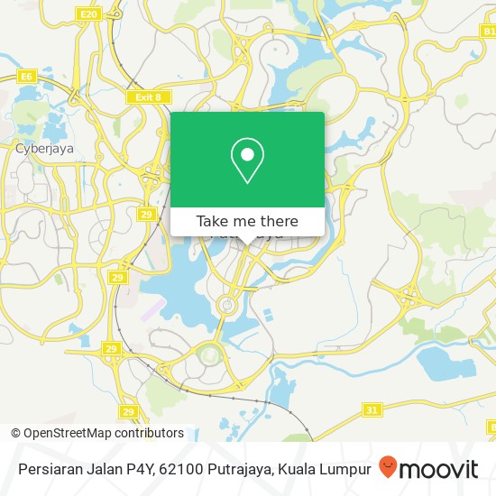 Peta Persiaran Jalan P4Y, 62100 Putrajaya